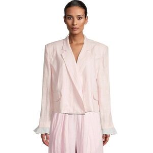 Hope for Flowers Cropped Organic Linen Blazer